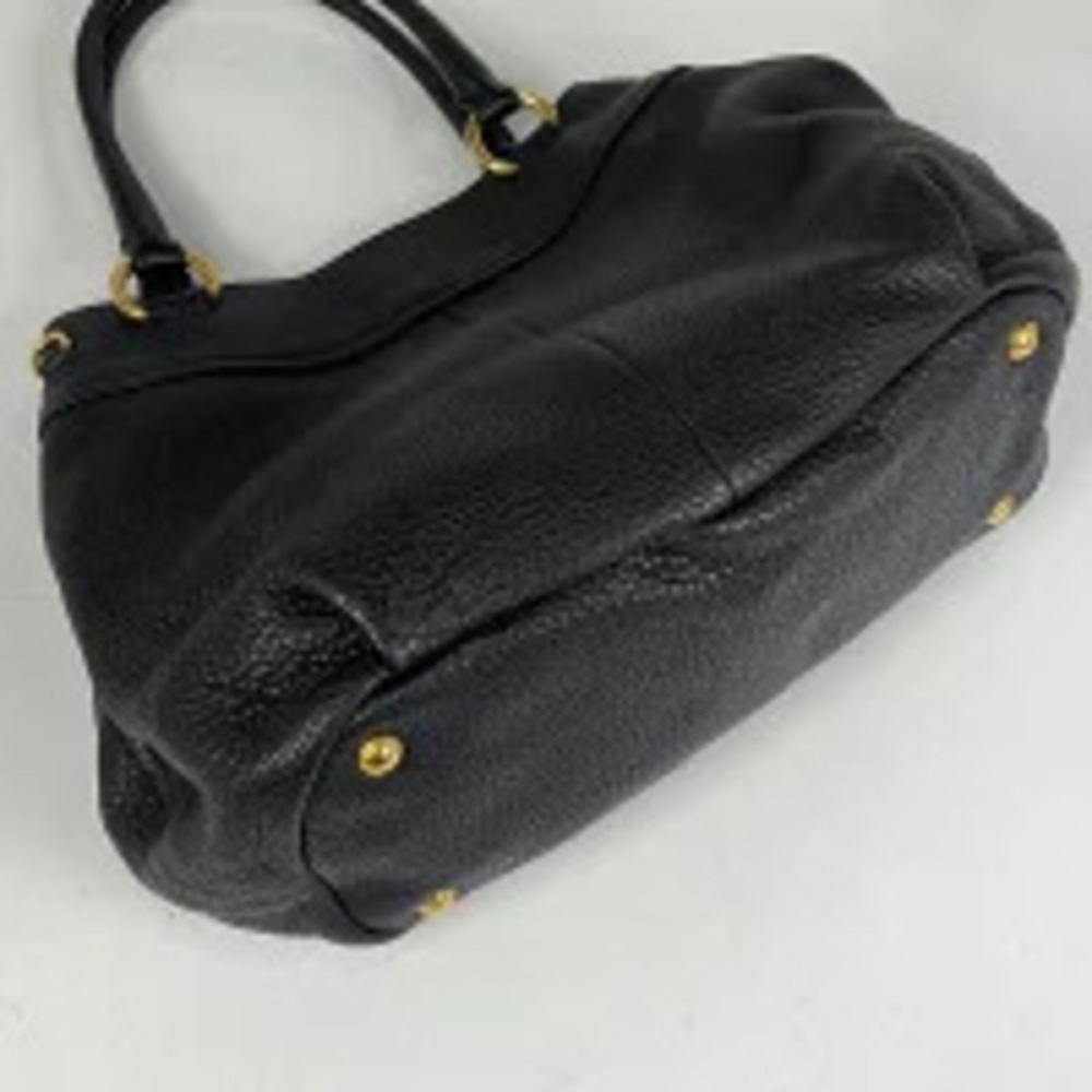 Prada Nero Shoulder Leather Black Tote Bag Black